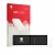 Parte frontal de un envase de producto con el logotipo de la marca upscreen. Al lado se muestra el dispositivo Xpeng G9 2023 c