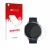 Parte frontal de un envase de producto con el logotipo de la marca upscreen. Al lado se muestra el dispositivo Amazfit Active 