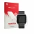 Parte frontal de un envase de producto con el logotipo de la marca upscreen. Al lado se muestra el dispositivo Pebble Time 2 2