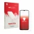 Parte frontal de un envase de producto con el logotipo de la marca upscreen. Al lado se muestra el dispositivo Redmi R70m 5G c