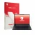Parte frontal de un envase de producto con el logotipo de la marca upscreen. Al lado se muestra el dispositivo Lenovo ThinkPad