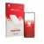 Parte frontal de un envase de producto con el logotipo de la marca upscreen. Al lado se muestra el dispositivo Motorola Razr 7