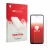 Parte frontal de un envase de producto con el logotipo de la marca upscreen. Al lado se muestra el dispositivo Motorola Moto G