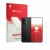 Parte frontal de un envase de producto con el logotipo de la marca upscreen. Al lado se muestra el dispositivo Xiaomi Poco X8 
