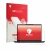 Parte frontal de un envase de producto con el logotipo de la marca upscreen. Al lado se muestra el dispositivo Lenovo ThinkPad