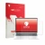 Parte frontal de un envase de producto con el logotipo de la marca upscreen. Al lado se muestra el dispositivo HP EliteBook 8 