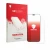 Parte frontal de un envase de producto con el logotipo de la marca upscreen. Al lado se muestra el dispositivo Honor 600e con 