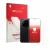 Parte frontal de un envase de producto con el logotipo de la marca upscreen. Al lado se muestra el dispositivo Xiaomi Leica Le