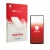 Parte frontal de un envase de producto con el logotipo de la marca upscreen. Al lado se muestra el dispositivo Volla Phone Pli