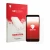 Parte frontal de un envase de producto con el logotipo de la marca upscreen. Al lado se muestra el dispositivo Ulefone Note 22