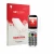 Parte frontal de un envase de producto con el logotipo de la marca upscreen. Al lado se muestra el dispositivo true S70 con su