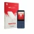 Parte frontal de un envase de producto con el logotipo de la marca upscreen. Al lado se muestra el dispositivo TCL OneTouch 40