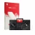 Parte frontal de un envase de producto con el logotipo de la marca upscreen. Al lado se muestra el dispositivo AlphaTheta XDJ-