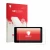 Parte frontal de un envase de producto con el logotipo de la marca upscreen. Al lado se muestra el dispositivo Zontes 368D 202