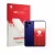 Parte frontal de un envase de producto con el logotipo de la marca upscreen. Al lado se muestra el dispositivo Fairphone 6 Plu