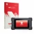 Parte frontal de un envase de producto con el logotipo de la marca upscreen. Al lado se muestra el dispositivo iCarsoft VAWS V