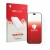 Parte frontal de un envase de producto con el logotipo de la marca upscreen. Al lado se muestra el dispositivo Apple iPhone 18