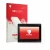 Parte frontal de un envase de producto con el logotipo de la marca upscreen. Al lado se muestra el dispositivo Garmin GMI 40 c