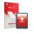 Parte frontal de un envase de producto con el logotipo de la marca upscreen. Al lado se muestra el dispositivo Amazon Kindle P