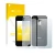 Parte frontal de un envase de producto con el logotipo de la marca upscreen. Al lado se muestra el dispositivo Apple iPhone 4S