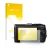 Parte frontal de un envase de producto con el logotipo de la marca upscreen. Al lado se muestra el dispositivo Olympus Stylus 
