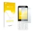 Parte frontal de un envase de producto con el logotipo de la marca upscreen. Al lado se muestra el dispositivo Nokia 230 con s