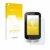 Parte frontal de un envase de producto con el logotipo de la marca upscreen. Al lado se muestra el dispositivo Garmin Edge Exp