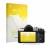 Parte frontal de un envase de producto con el logotipo de la marca upscreen. Al lado se muestra el dispositivo Olympus OM-D E-