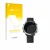 Parte frontal de un envase de producto con el logotipo de la marca upscreen. Al lado se muestra el dispositivo Garmin Forerunn