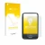 Parte frontal de un envase de producto con el logotipo de la marca upscreen. Al lado se muestra el dispositivo Dexcom G6 Recei