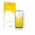 Parte frontal de un envase de producto con el logotipo de la marca upscreen. Al lado se muestra el dispositivo Samsung Galaxy 