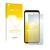 Parte frontal de un envase de producto con el logotipo de la marca upscreen. Al lado se muestra el dispositivo Google Pixel 4 