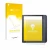 Parte frontal de un envase de producto con el logotipo de la marca upscreen. Al lado se muestra el dispositivo Kobo Libra H2O 
