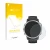 Parte frontal de un envase de producto con el logotipo de la marca upscreen. Al lado se muestra el dispositivo Garmin Fenix 6S