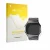Parte frontal de un envase de producto con el logotipo de la marca upscreen. Al lado se muestra el dispositivo Casio A168WEGG-