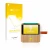 Parte frontal de un envase de producto con el logotipo de la marca upscreen. Al lado se muestra el dispositivo tigerbox Touch 