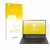 Parte frontal de un envase de producto con el logotipo de la marca upscreen. Al lado se muestra el dispositivo LG gram 16'' 2-