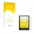 Parte frontal de un envase de producto con el logotipo de la marca upscreen. Al lado se muestra el dispositivo Amazon Kindle P