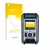 Parte frontal de un envase de producto con el logotipo de la marca upscreen. Al lado se muestra el dispositivo Makita DMR115 c
