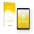 Parte frontal de un envase de producto con el logotipo de la marca upscreen. Al lado se muestra el dispositivo Blackview Tab 6