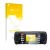Parte frontal de un envase de producto con el logotipo de la marca upscreen. Al lado se muestra el dispositivo Yaesu FTM-300DE
