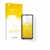 Parte frontal de un envase de producto con el logotipo de la marca upscreen. Al lado se muestra el dispositivo AGM H5 con su p
