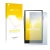 Parte frontal de un envase de producto con el logotipo de la marca upscreen. Al lado se muestra el dispositivo Astell&Kern SP3