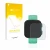 Parte frontal de un envase de producto con el logotipo de la marca upscreen. Al lado se muestra el dispositivo Garmin Bounce c
