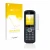 Parte frontal de un envase de producto con el logotipo de la marca upscreen. Al lado se muestra el dispositivo Gigaset R700H P