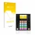Parte frontal de un envase de producto con el logotipo de la marca upscreen. Al lado se muestra el dispositivo Wolfmix W1 con 