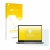 Parte frontal de un envase de producto con el logotipo de la marca upscreen. Al lado se muestra el dispositivo Dell Precision 