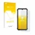Parte frontal de un envase de producto con el logotipo de la marca upscreen. Al lado se muestra el dispositivo Blackview BV530