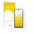 Parte frontal de un envase de producto con el logotipo de la marca upscreen. Al lado se muestra el dispositivo Samsung Galaxy 