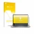 Parte frontal de un envase de producto con el logotipo de la marca upscreen. Al lado se muestra el dispositivo HP Zbook Power 